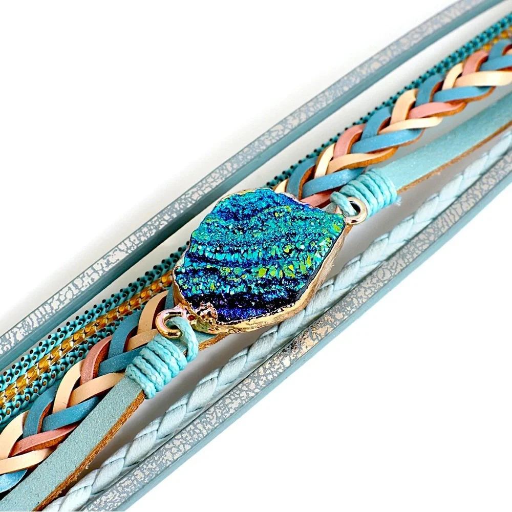 Leather Wrap bracelet - Picture 2 of 5